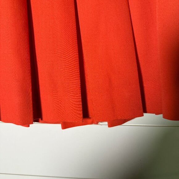 E.R. Gerard New York Orange/Tangerine Suit with Pleated Skirt Sz 6 - Picture 8 of 15